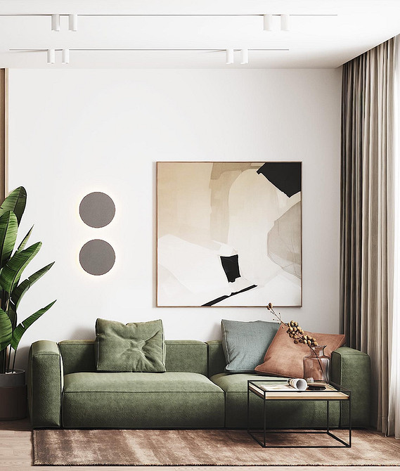 Сучасний диван мінімалістичного дизайну, тренди меблів для вітальні 2022