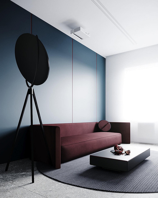 Диван в пастельних тонах, дизайн інтер'єру вітальні 2024, затишок.