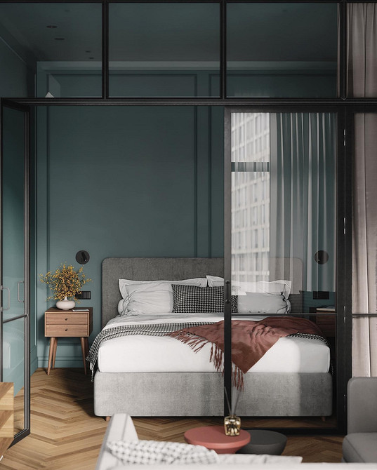 Елегантна сіра спальня з акцентами: вибір кольорів для затишку і комфорту