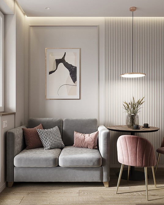 Сіра кухня з дерев'яними елементами: ідеальне поєднання кольорів та текстур.