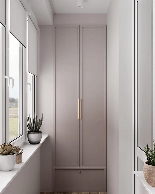 Ідеї для зберігання на балконі: компактна шафа для ефективної організації простору