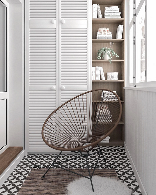 Вбудована шафа на балкон: економія простору та ефективне зберігання речей.