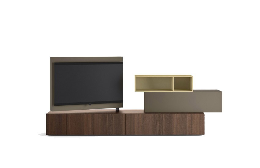 Стильні меблі для телевізора у вітальні: приклади сучасних рішень