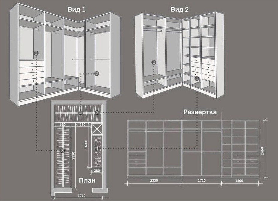 Елегантний дизайн шафи-купе з комбінованими фасадами для сучасної спальні