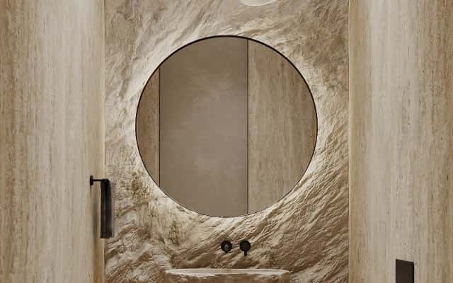 Інтер'єр будинку в сучасному стилі з мінімальною кількістю меблів та декору.