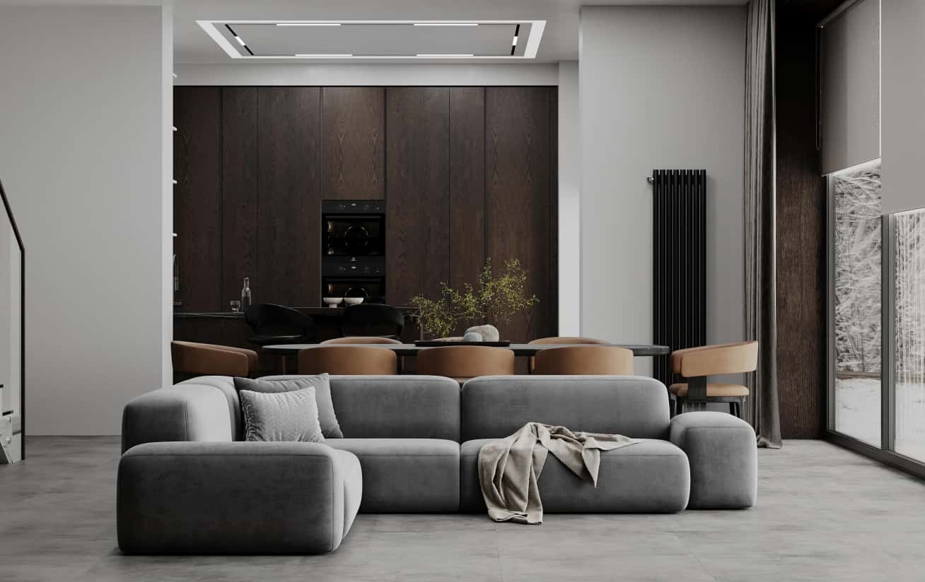 Сучасний дизайн з акцентом на природні матеріали: дерево, камінь та льон