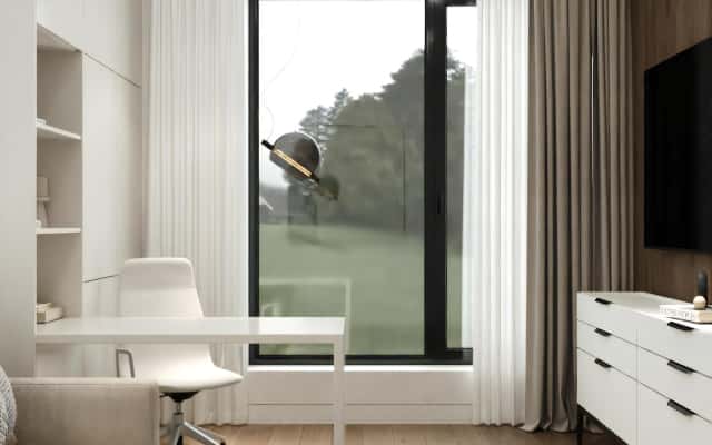 Кухня в сучасному стилі з сірими фасадами та елементами еко-дизайну.