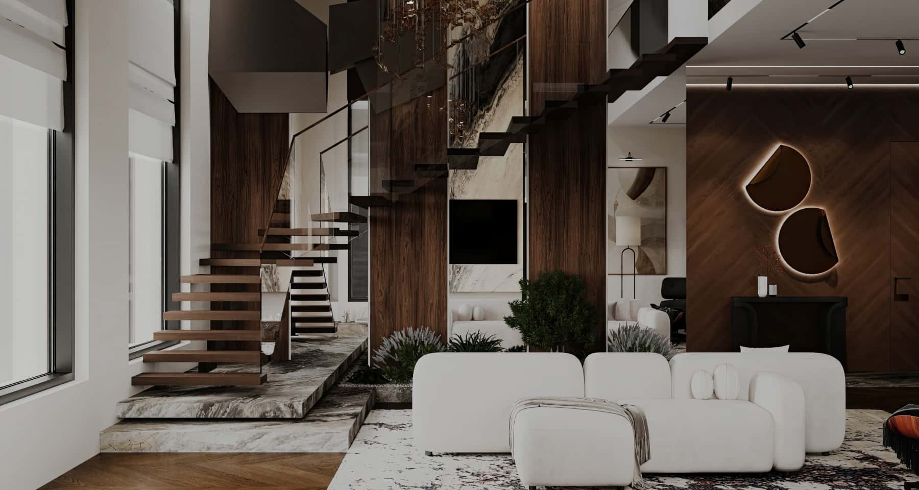 Сучасний дизайн інтер'єру будинку 2024: гармонія кольорів та стилю в заміському будинку