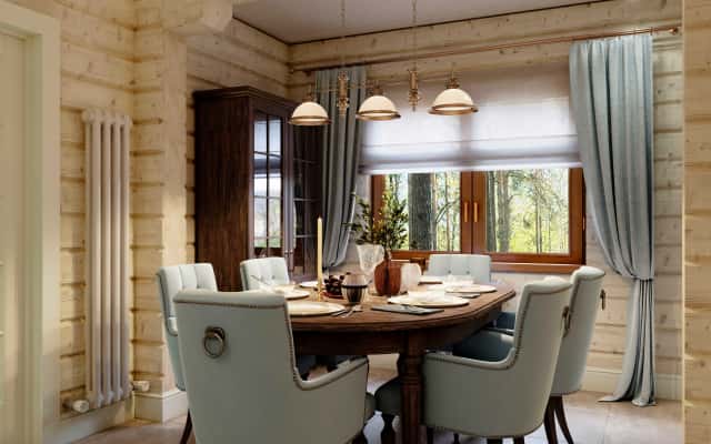 Дизайн інтер'єру заміського будинку, що поєднує класичний стиль та елементи лофту
