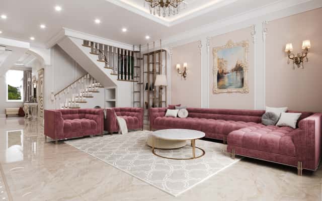 Елементи необароко в дизайні інтер'єру лофт: дзеркало в золотій рамі.