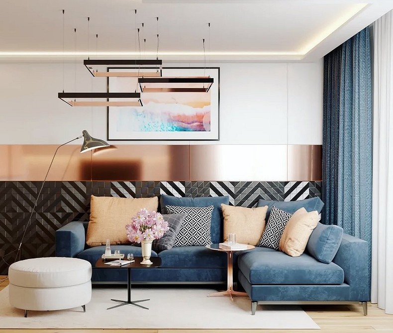 Кутовий диван з подушками в інтер'єрі: затишний куточок для відпочинку та читання.