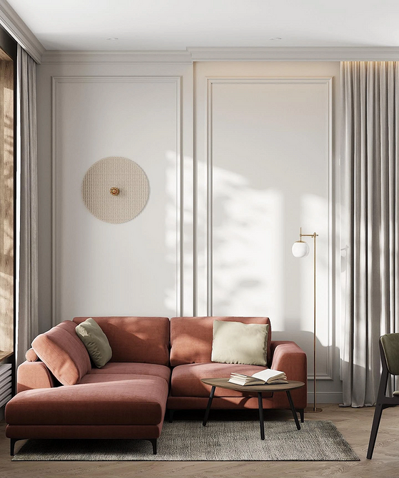 Кутовий диван у вітальні: сучасний дизайн та гармонійне поєднання з інтер'єром.