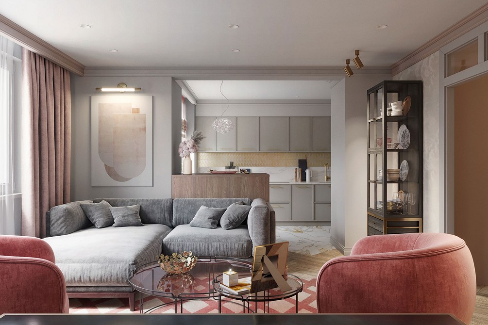 Кутовий диван в інтер'єрі маленької квартири: економія простору та функціональність.