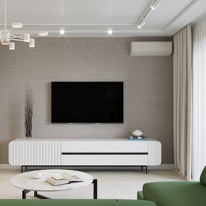 Тумба під телевізор з висувними шухлядами для зберігання речей