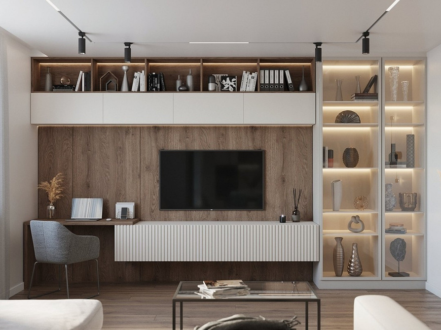 Тумба під телевізор з текстурованою поверхнею для унікального вигляду