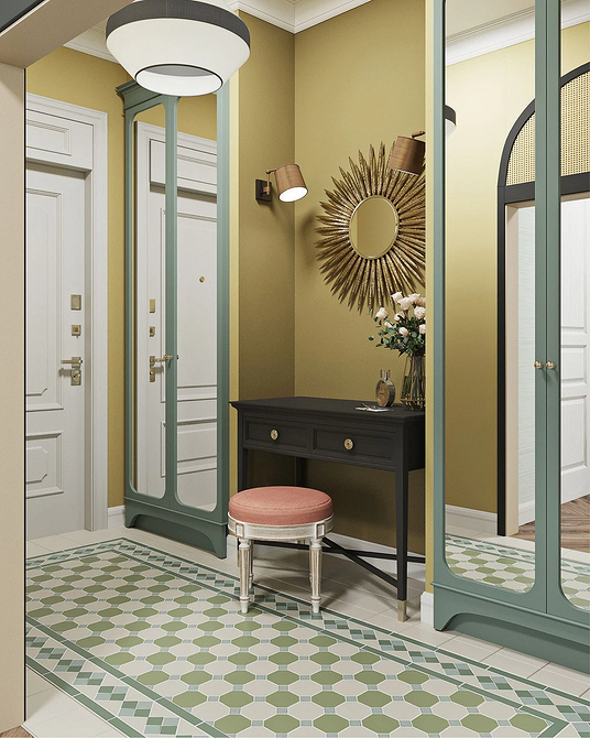 Велика дзеркальна шафа в коридорі: функціональне рішення для зберігання одягу