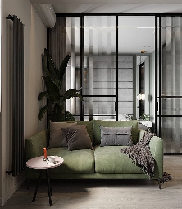 Зелений диван у вітальні: поради по догляду та збереженню кольору та форми