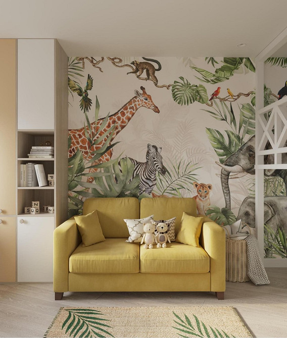 Жовтий кутовий диван у вітальні: зручне та стильне рішення для великої родини.