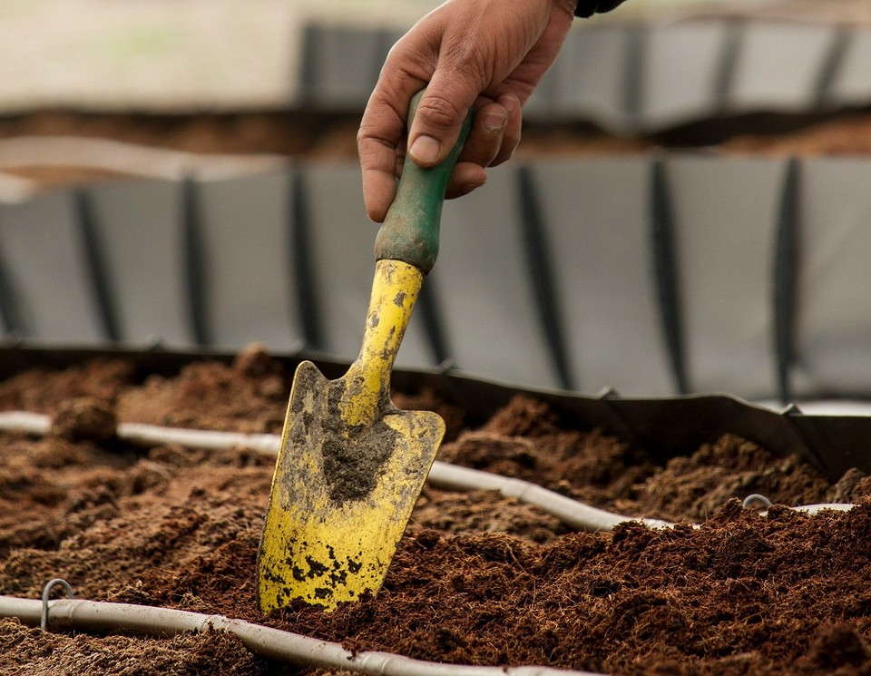 Ілюстрація компостної ями з різними органічними відходами, придатними для компостування