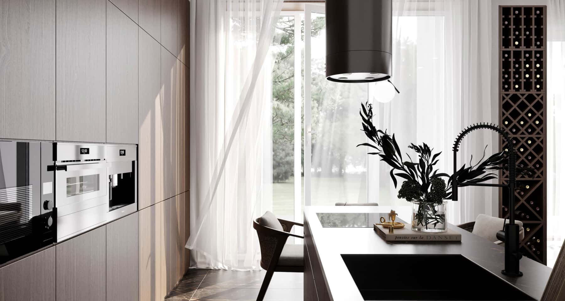 Сучасний кабінет з панорамними вікнами, ергономічне робоче місце, продуктивність.