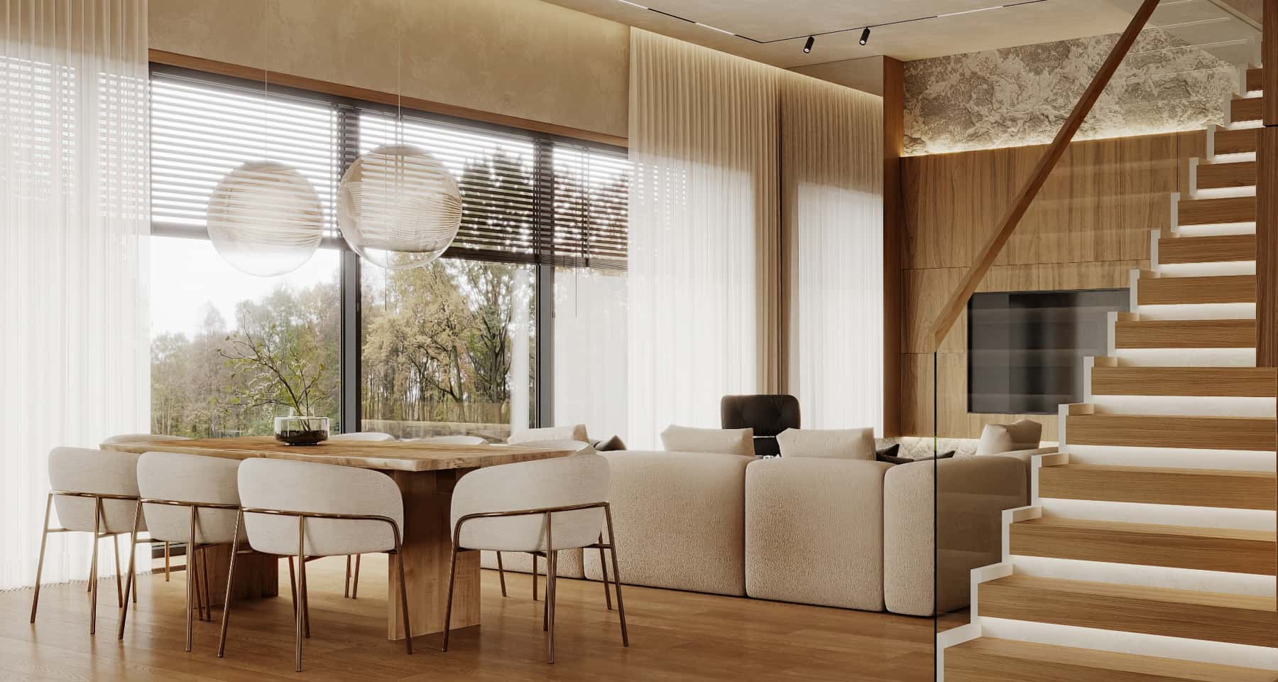 Мозаїка і панорама Інтер'єр дитячої кімнати з мозаїкою та великими панорамними вікнами 2026.