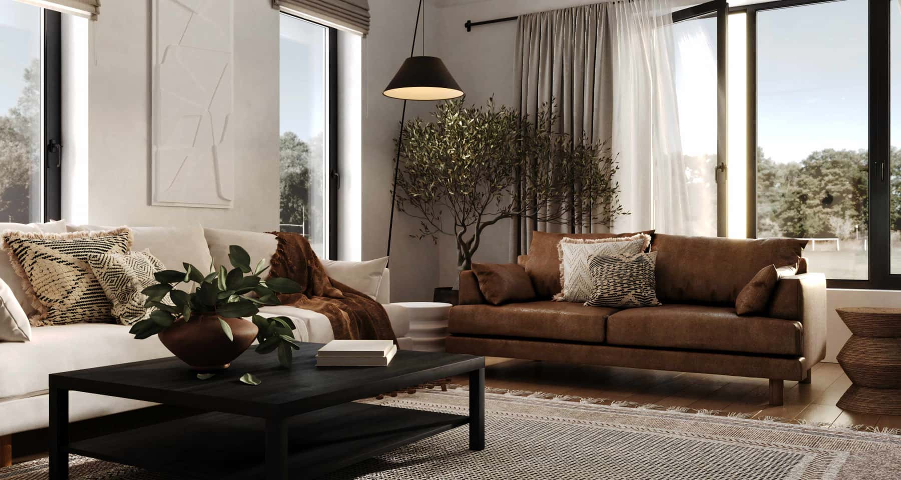 Панорамні вікна в будинку: відчуття простору та зв'язок з навколишнім середовищем