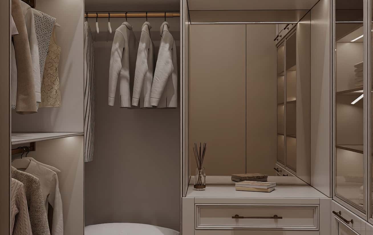 Елегантний дизайн преміальної квартири 2026: неокласика та світлі тони для комфорту.