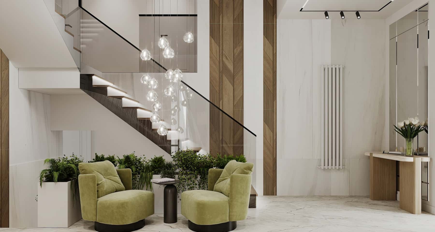 Інтер'єр в еко стилі 2026 з великою кількістю рослин та природних текстур