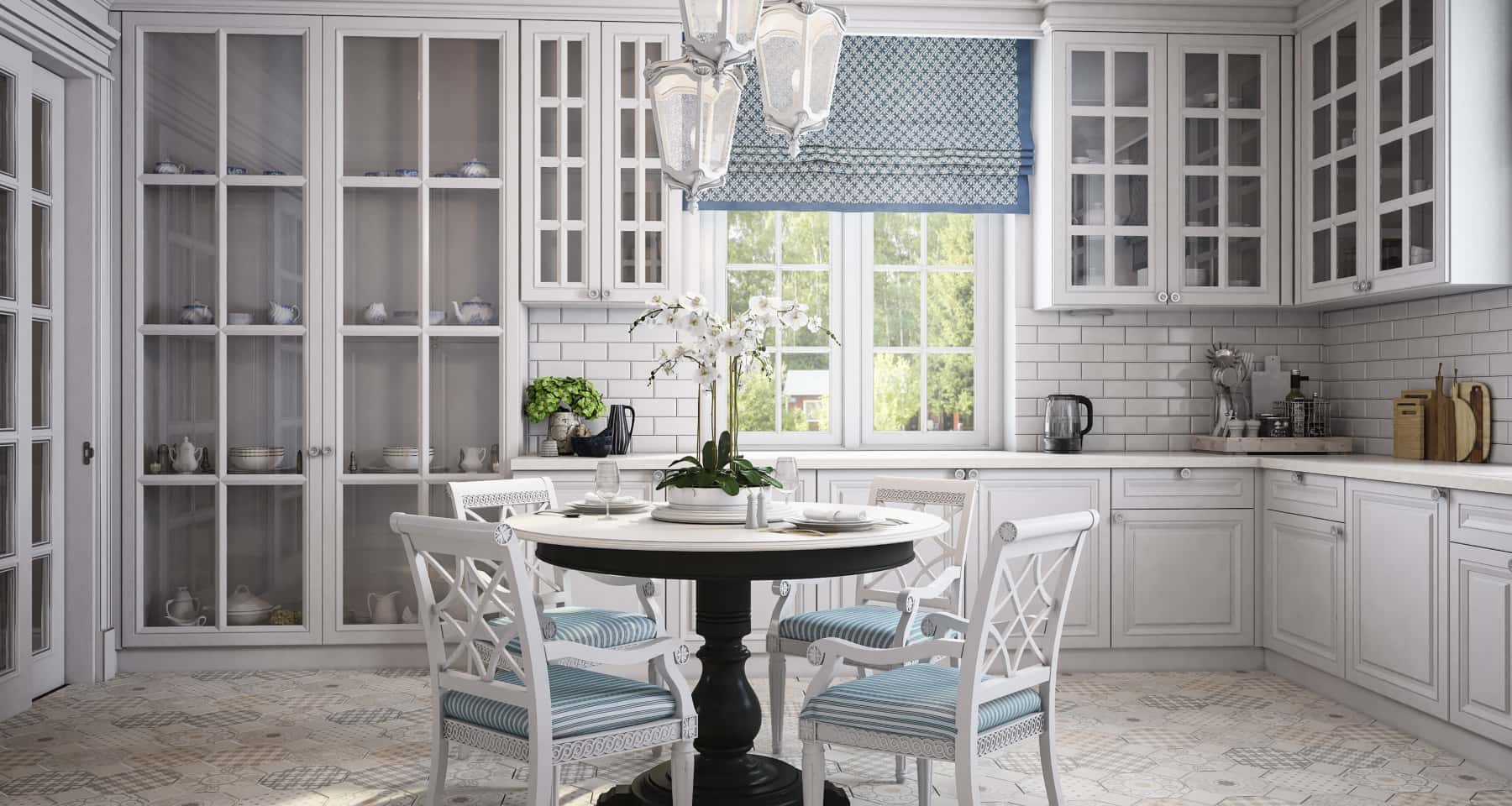 Сучасний дизайн світлої кухні з барною стійкою та стільцями 2026