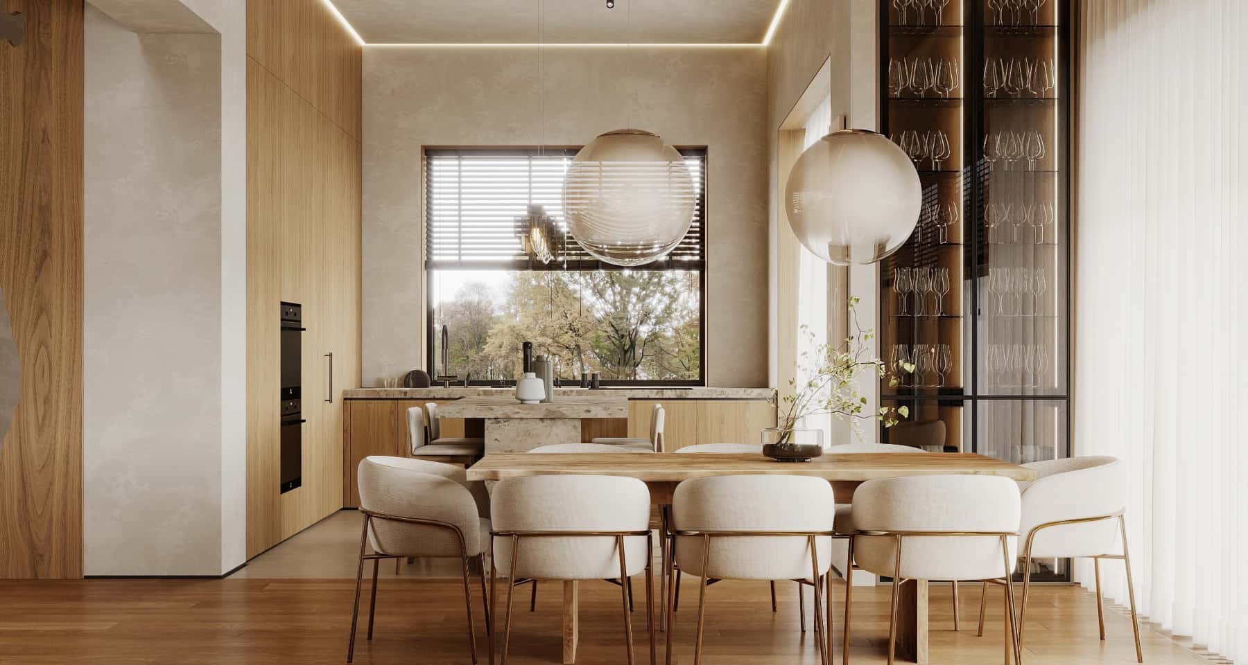 Дизайнерська кухня арт-деко 2026: світло, стиль, індивідуальність