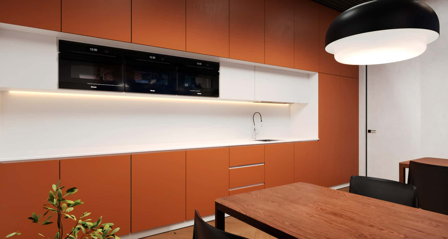 Сучасний дизайн офісу 2026 з ергономічними меблями та корпоративними кольорами, що надихає на продуктивність.