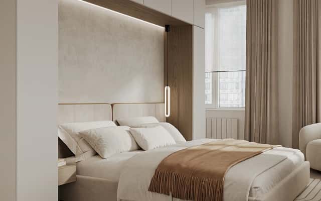 Ванна кімната в трикімнатній квартирі: сучасний дизайн зі світлою плиткою