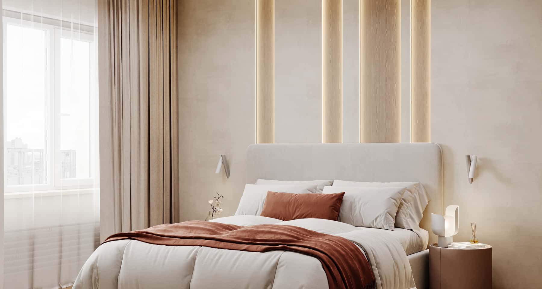 Дизайн трикімнатної квартири в стилі мінімалізм 2026: світлі акценти