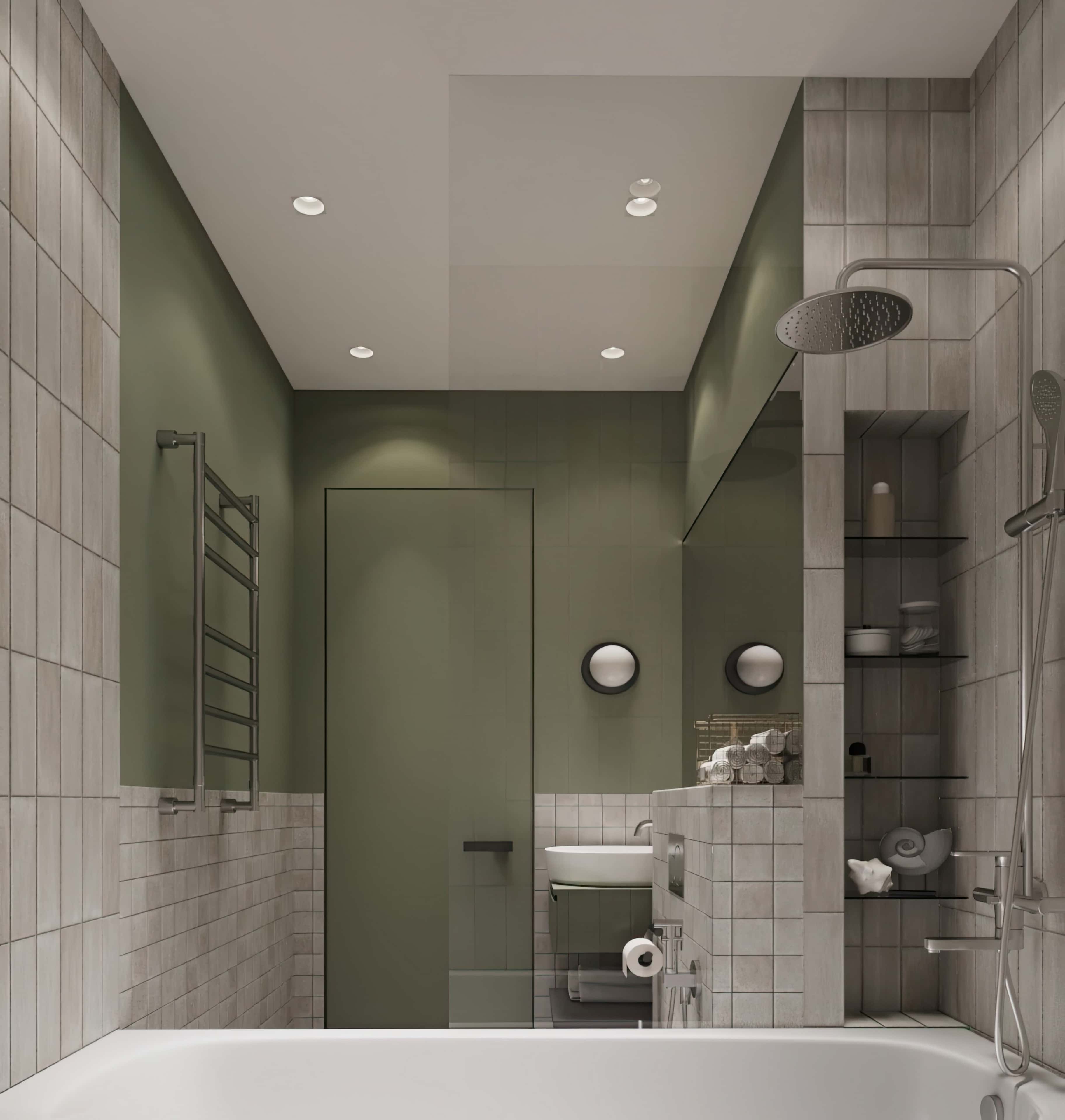 Сучасний дизайн трикімнатної квартири 2026: вітальня з великим диваном та телевізором.