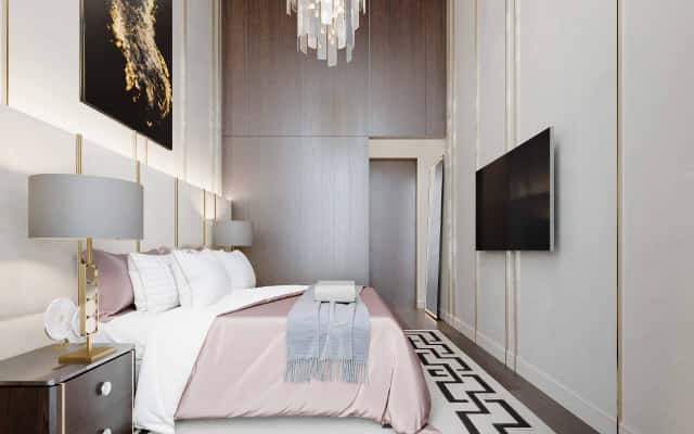 Елегантний інтер'єр квартири в стилі арт-деко з використанням якісних матеріалів, 2026