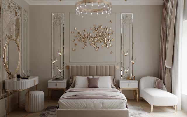 Дизайн спальні в стилі неокласика 2026: елегантність та комфорт в деталях