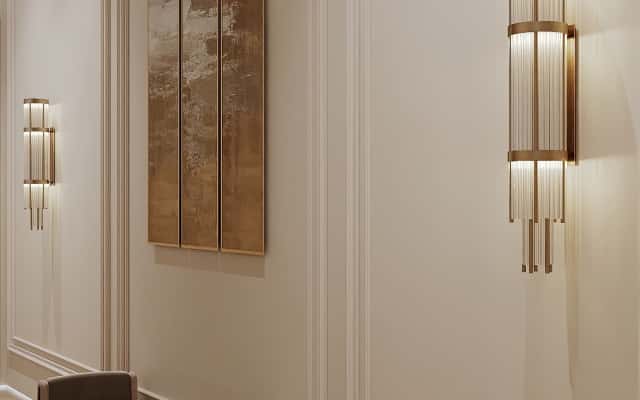 Стильний дизайн спальні в квартирі з елементами неокласики та арт-деко