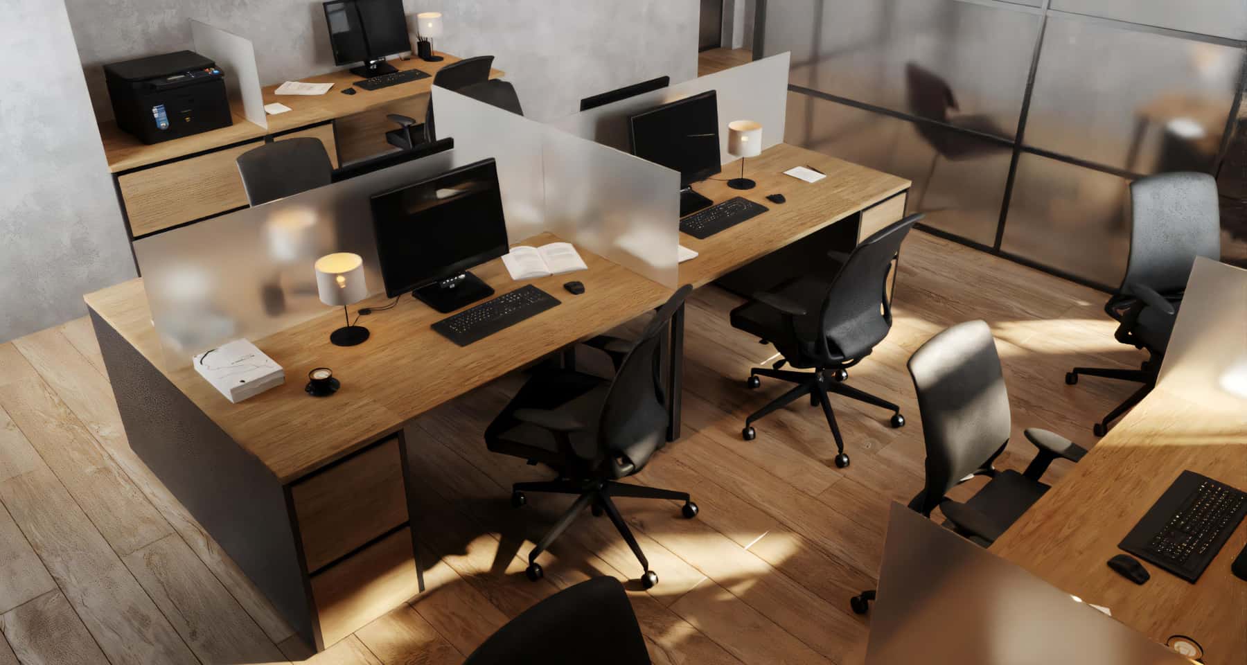 Елітний офіс 2026: дизайн у стилі лофт та сучасні меблі для комфортної роботи.