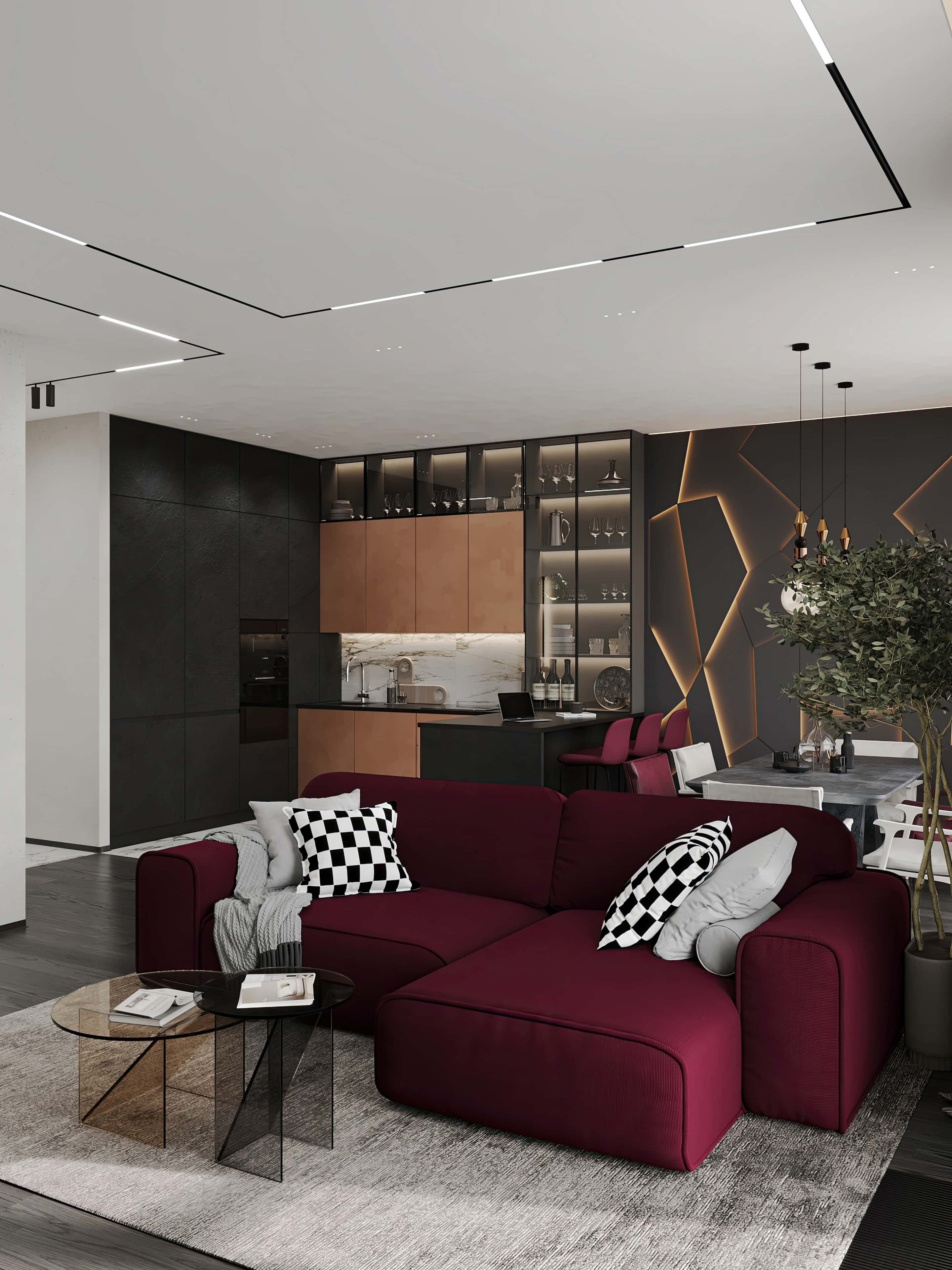 Дизайн інтер'єру 2026: яскраві акценти та сучасні меблі в кімнаті