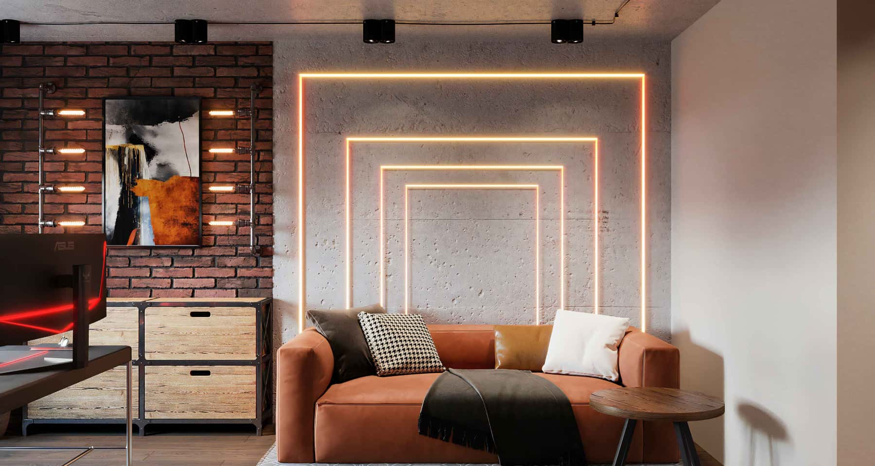 Сучасний дизайн ванної кімнати з використанням рожевого кольору та мінімалістичним стилем