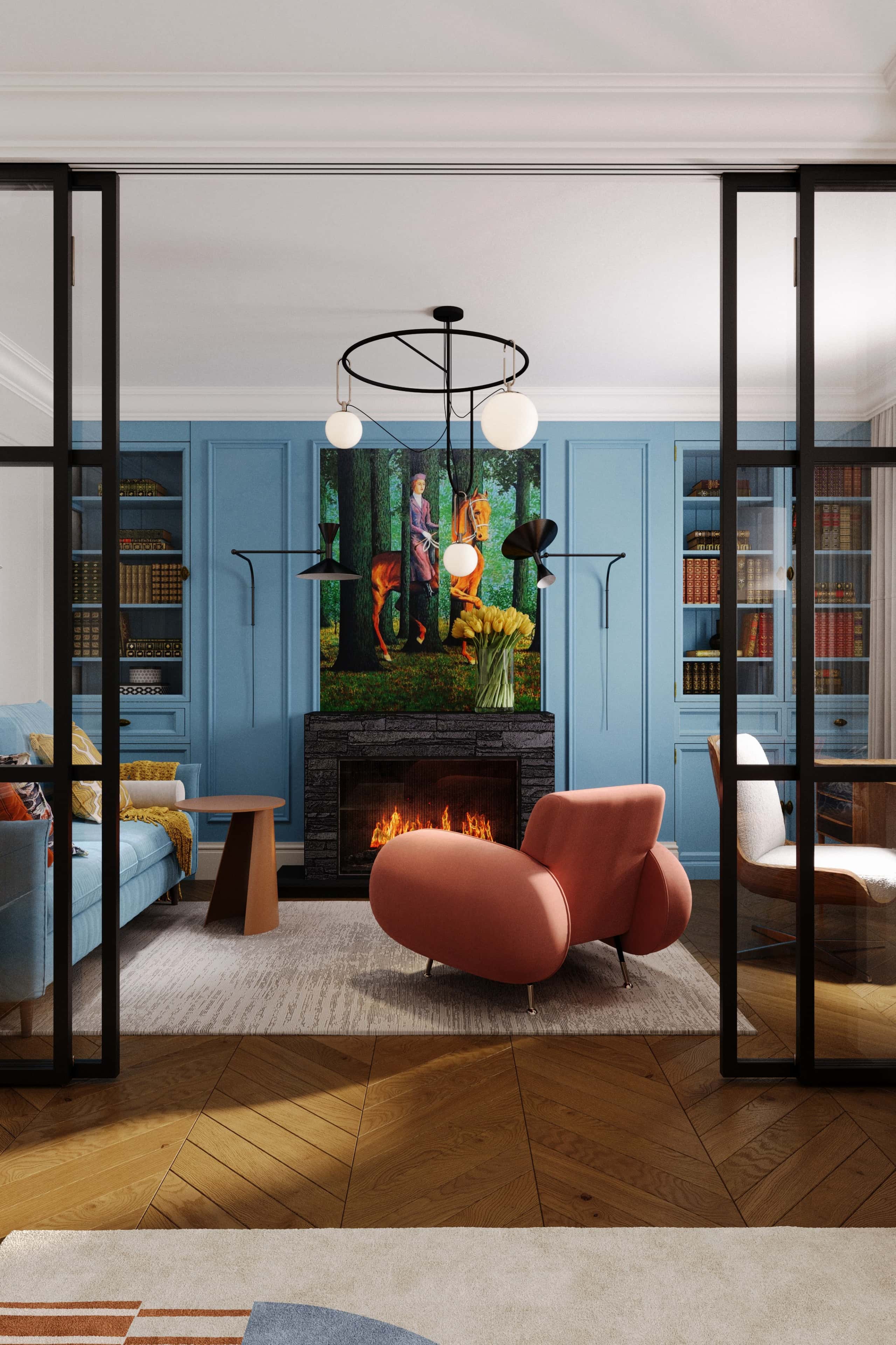 Інтер'єр 2026: яскрава кольорова схема в еклектичному стилі з акцентними подушками