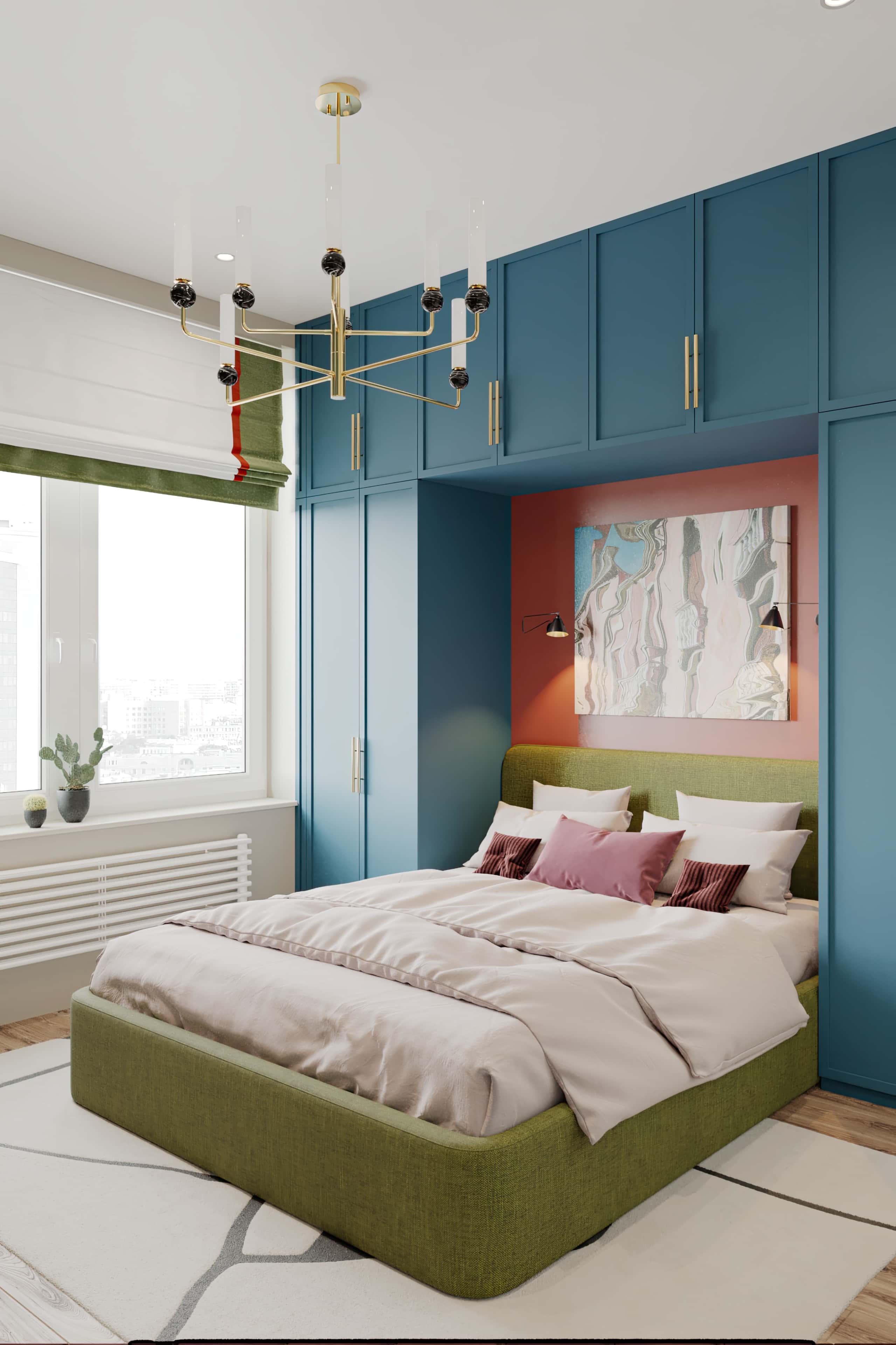 Коричневий затишок 2026 Сучасний дизайн інтер'єру квартири 2026 з коричневими акцентами та акцентним диваном