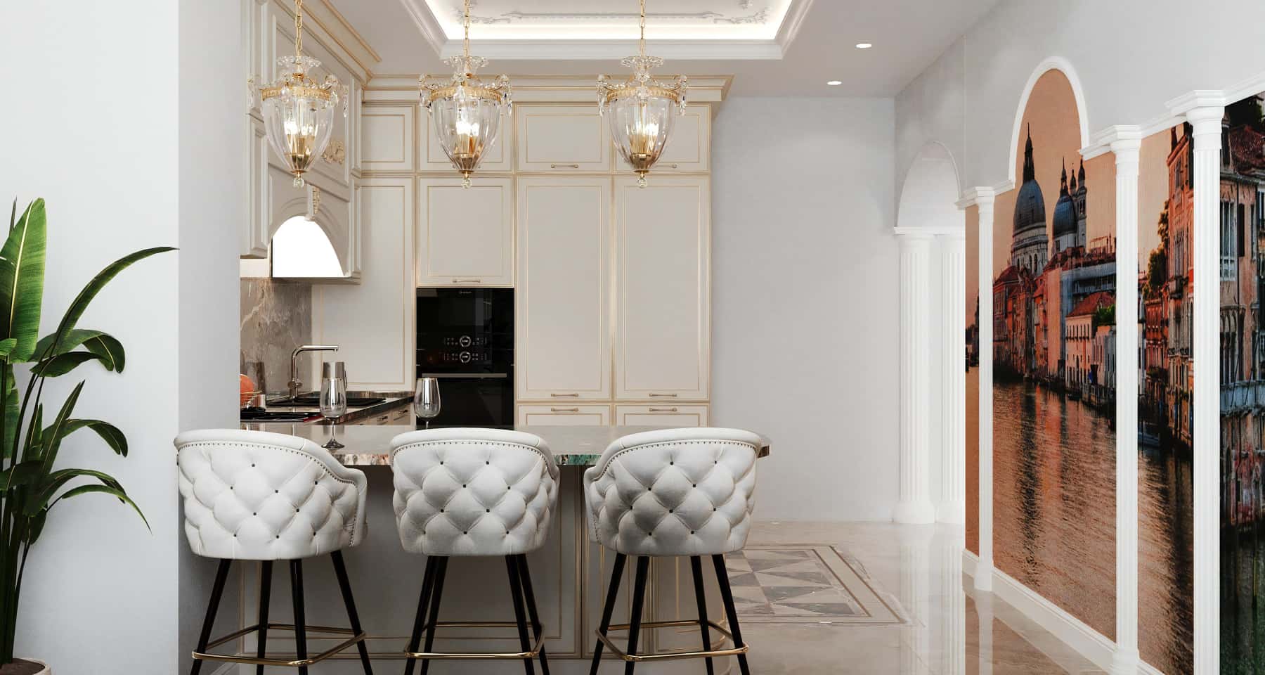 Інтер'єр лофт квартири 2026: яскраві кольори та велюрова оббивка меблів