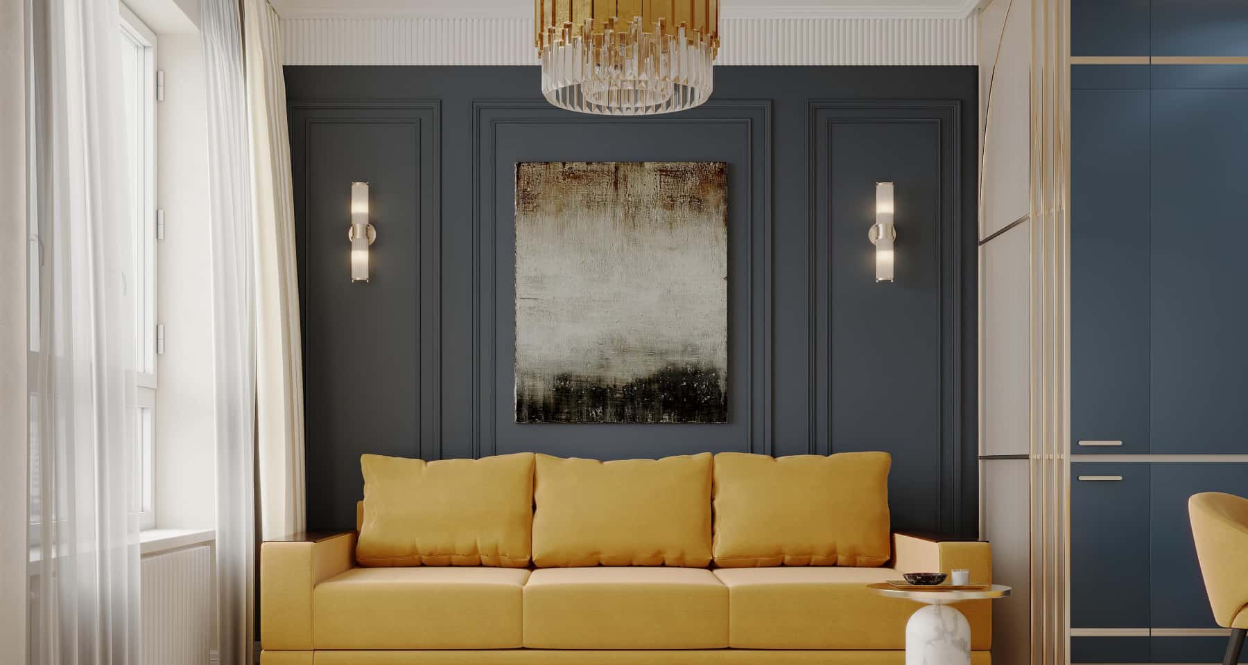 Елегантне поєднання кольорів в неокласичному інтер'єрі: дизайн та розкіш