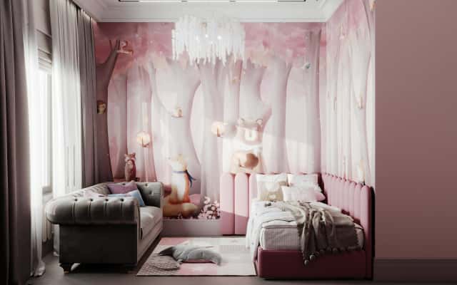 Інтер'єр квартири в стилі арт-деко з використанням мармуру та природних тонів.