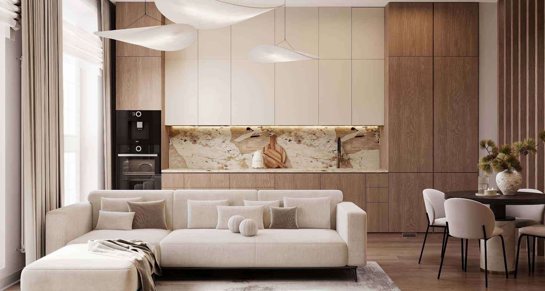 Сучасний дизайн інтер'єру будинку 2026 в мінімалістичному стилі для сім'ї.