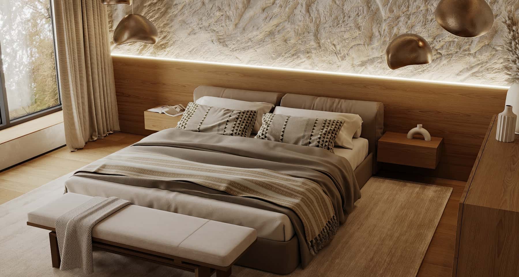 Інтер'єр дитячої кімнати в сучасному заміському будинку для двох дітей.