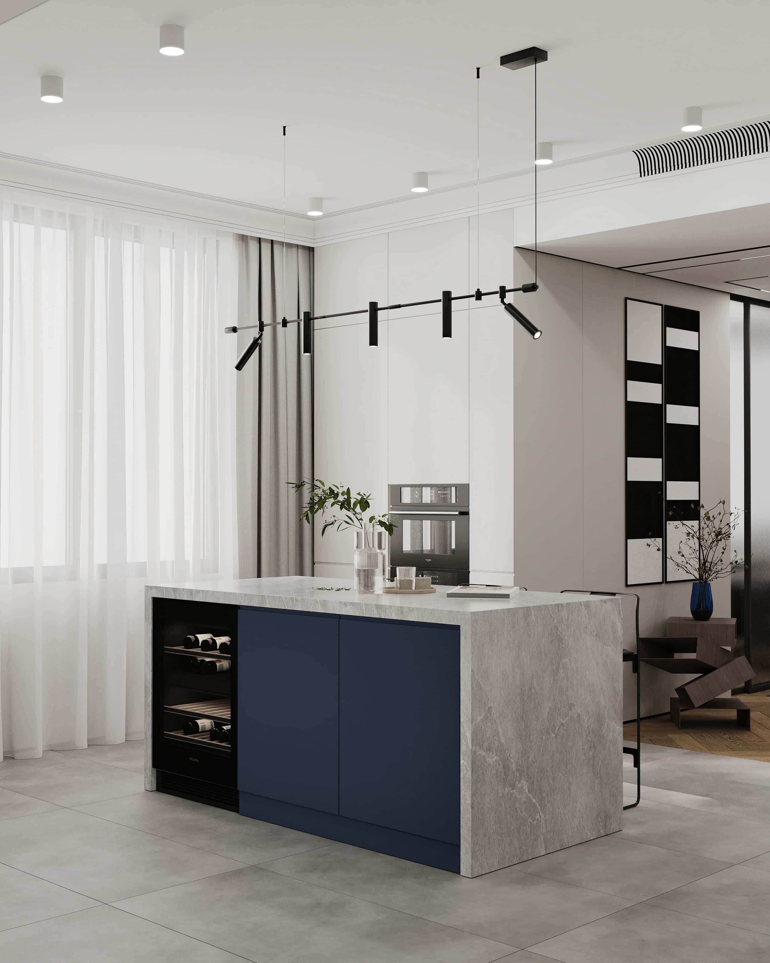 Декор та аксесуари в інтер'єрі трикімнатної квартири 2026 року.