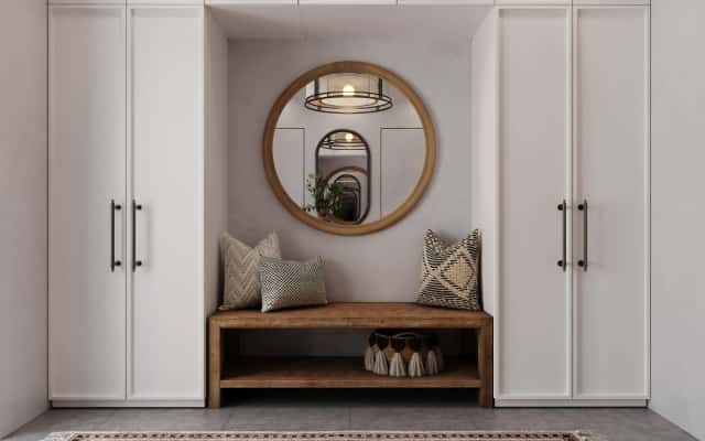 Дизайн інтер'єру 2026: сірий колір, сучасний стиль, мінімалізм та екологічні матеріали у будинку.