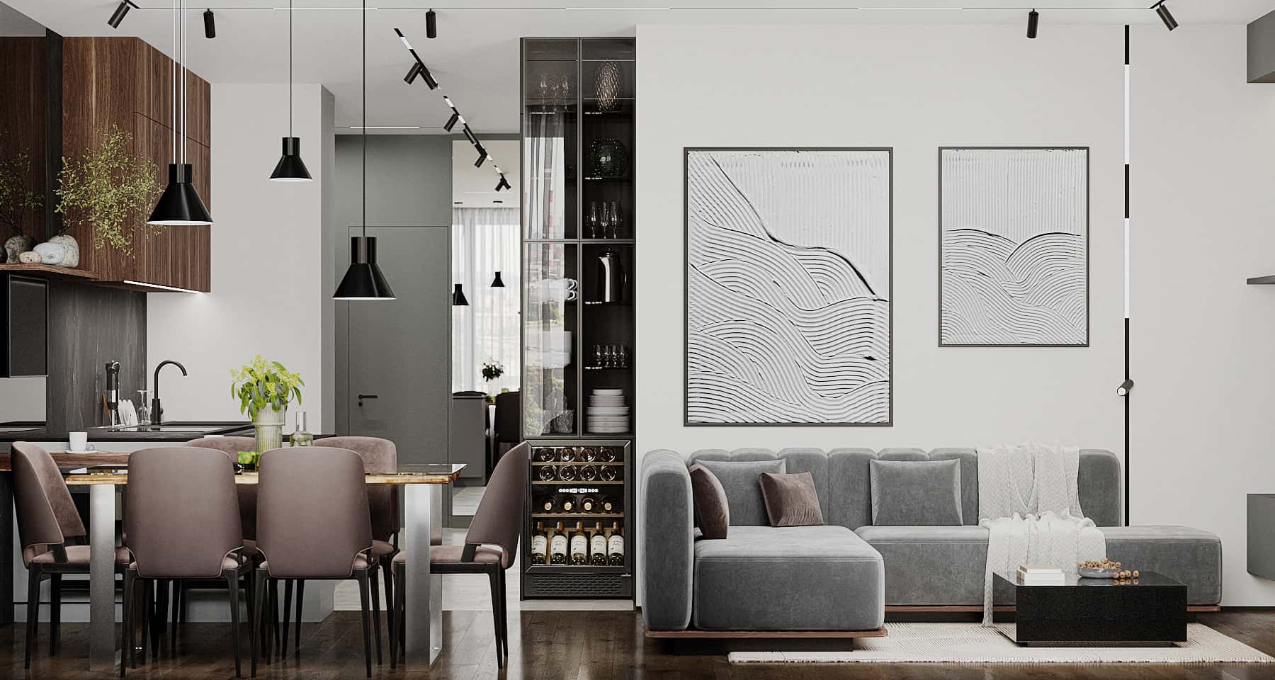 Інтер'єр маленької квартири в стилі джапанді з акцентом на природне освітлення